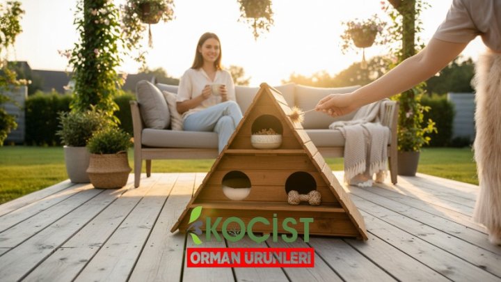 Ahsap-kedi-evi-3lu Model 1 - Görsel 5