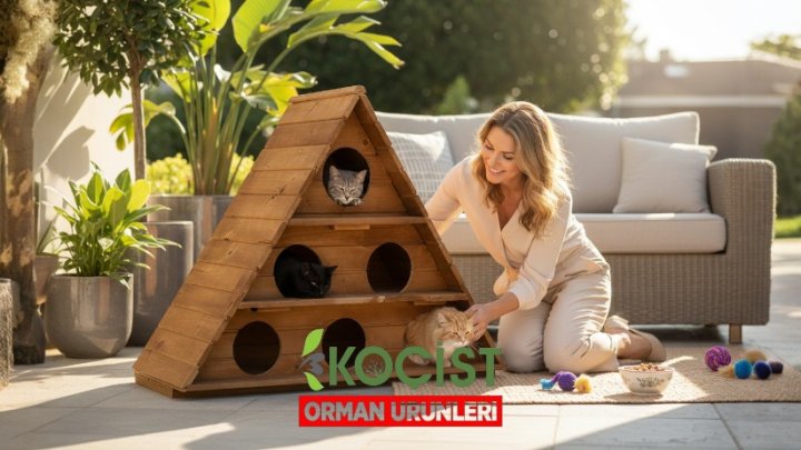 Ahsap-kedi-evi-6li Model 1 - Görsel 3