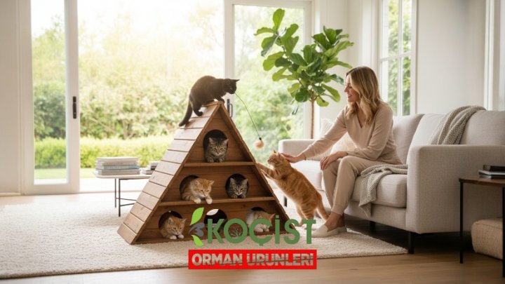 Ahsap-kedi-evi-6li Model 1 - Görsel 7