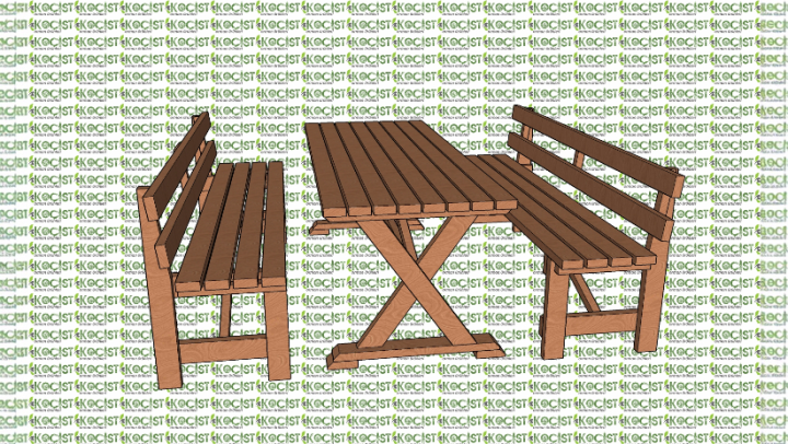Piknik-takimi-yaslanmali-8-kisilik Model 1 - Görsel 1